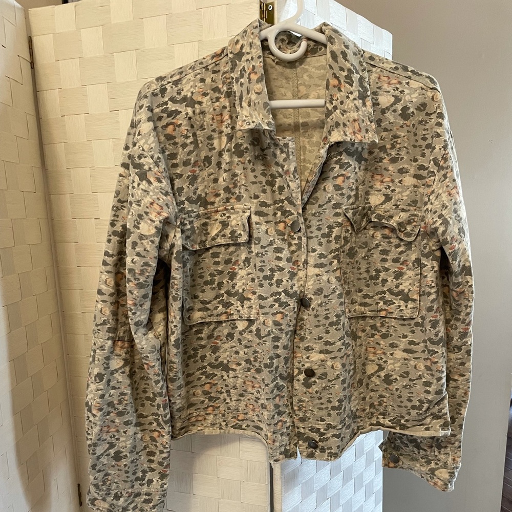 Lepoard Trucker Jacket Size L